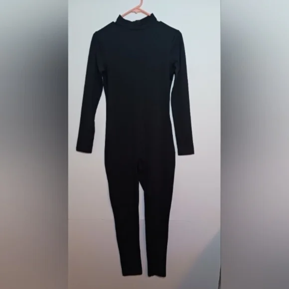 Women's One Piece Jumpsuit Long Sleeve High Neck Bodycon Tight Full length - Picture 7 of 10